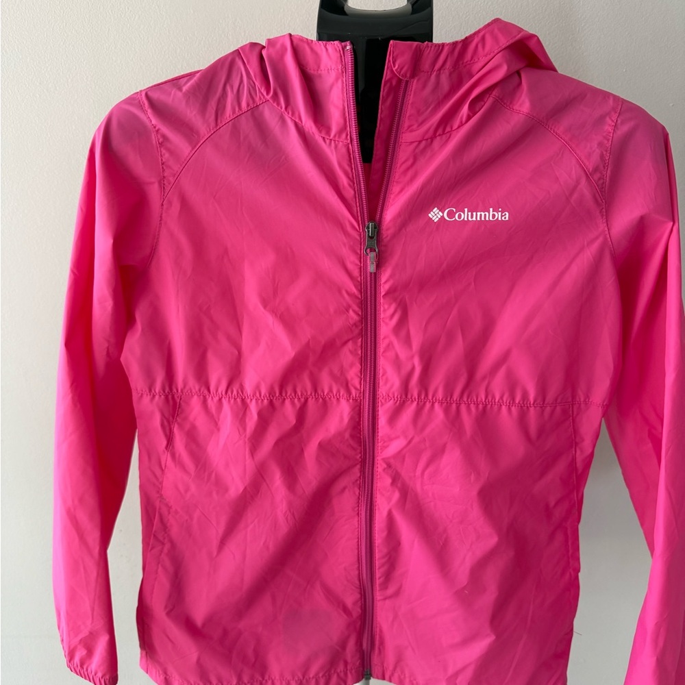 Columbia Women’s Bright Pink Windbreaker XL - Picture 2 of 5